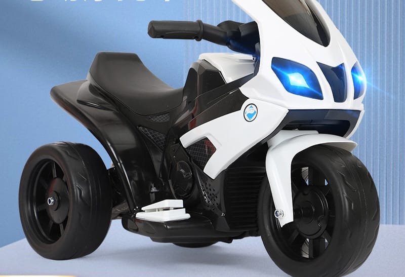 Kids ride on electrical car.