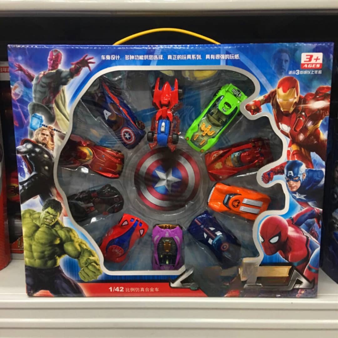 Avengers 10 piece car set