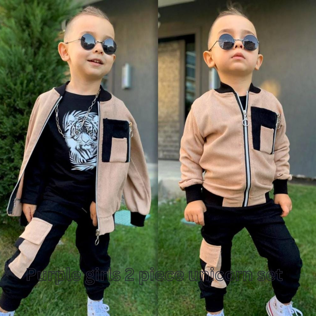 Nude 3 piece boys tracksuit